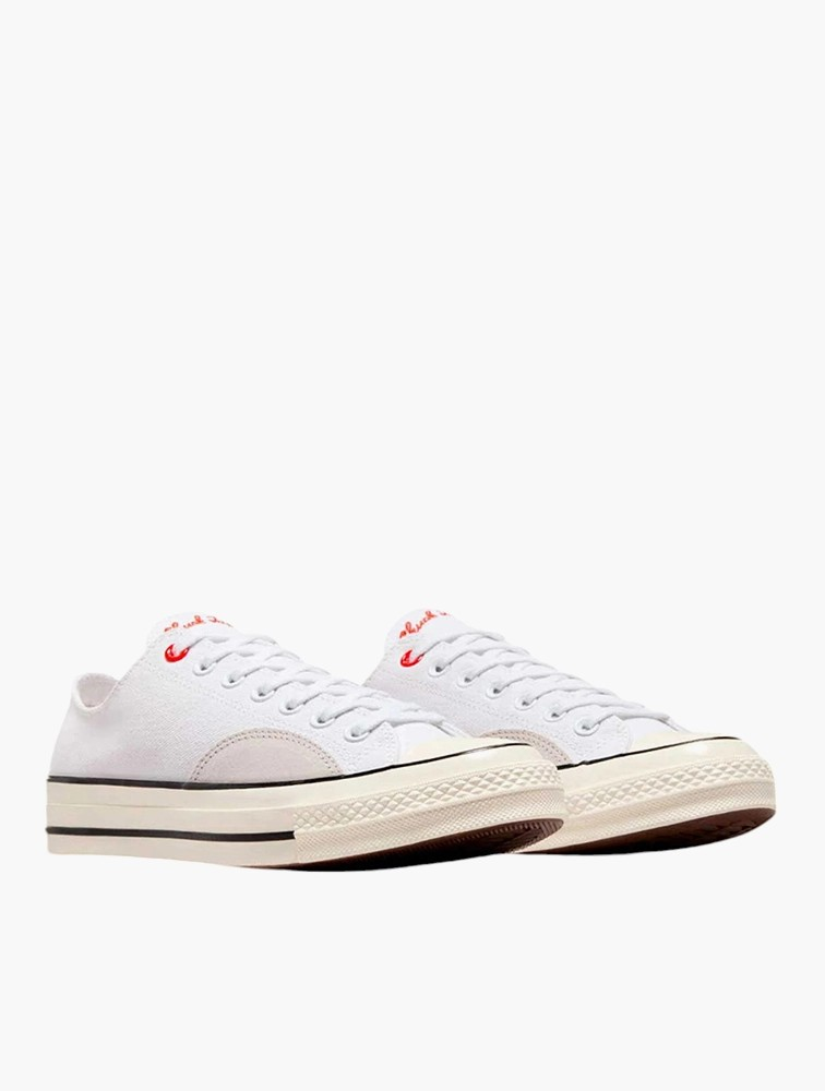 Converse White Pale Putty Chuck 70 Ox Canvas Low Sneakers