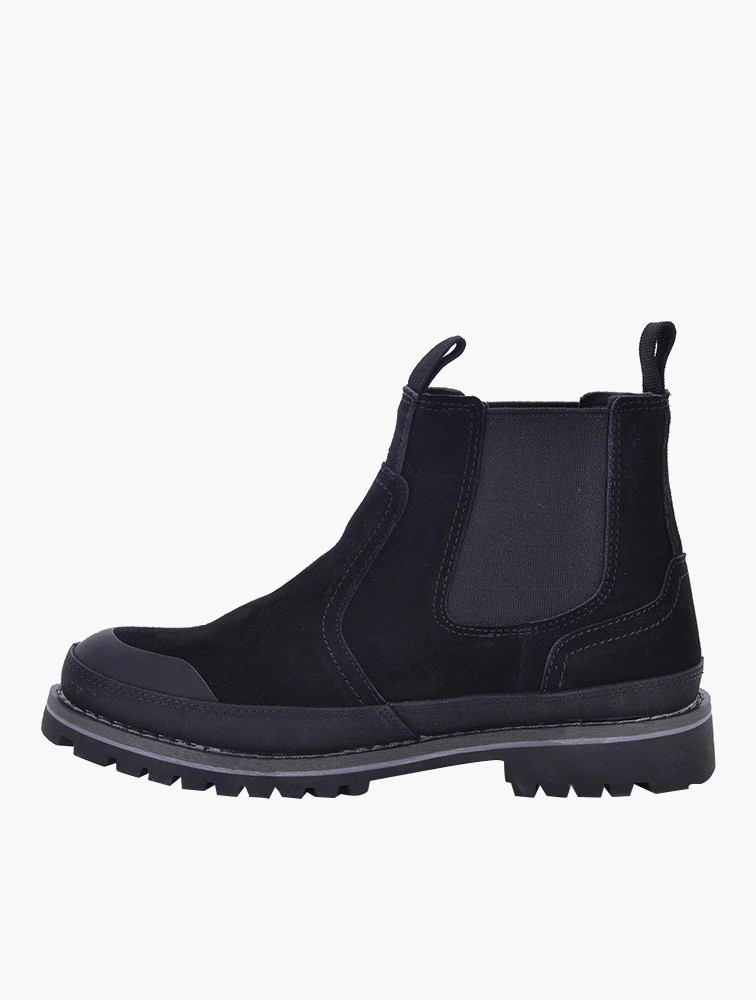 Jeep Black Leather Core Chelsea Boots