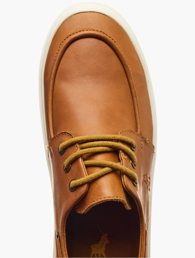 Polo Tan Cemented Lace Up Boat Shoes