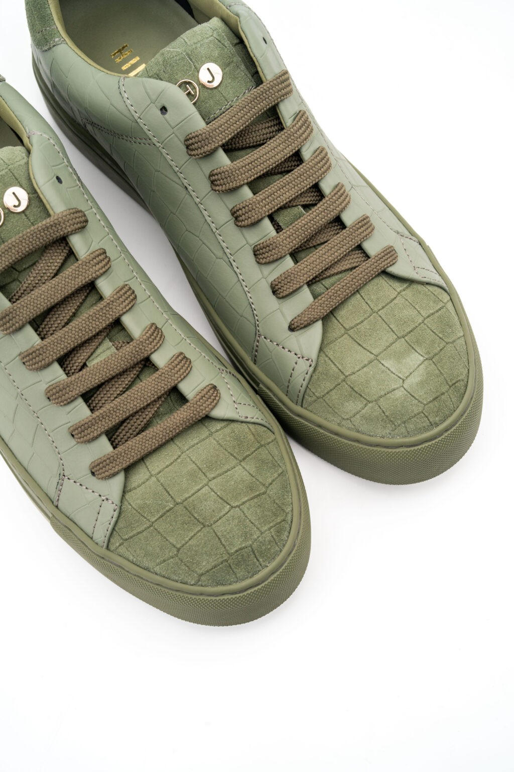 Hide & Jack Men’s Low Top Sneaker Essence Double Green Green Sole EDOBL GRNGRN