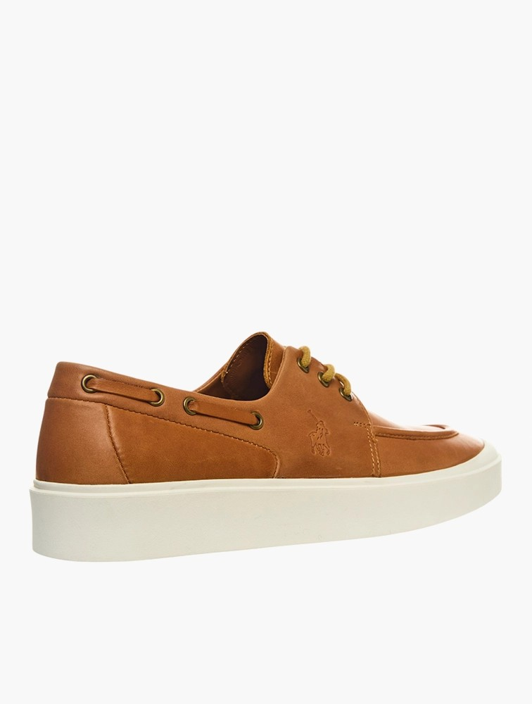 Polo Tan Cemented Lace Up Boat Shoes