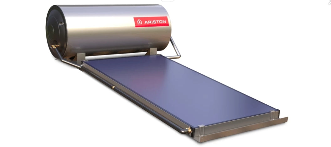 ARISTON DIRECT SOLAR SYSTEM 100L FLAT PLATE,PITCH ROOF,EXPOSED GEYSE