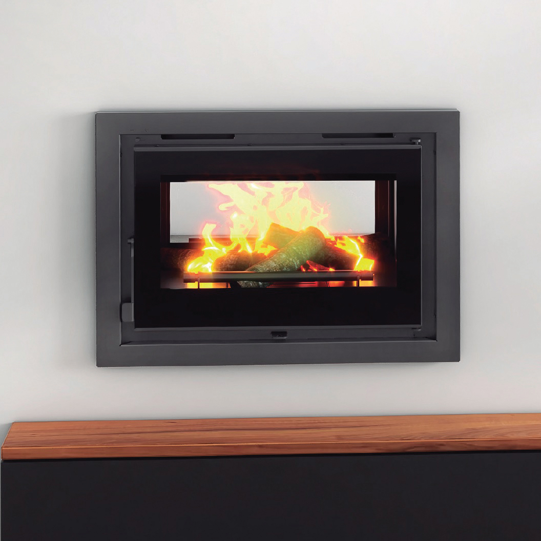 GALAXY 80 (BLACK FRAMELESS GLASS)- BUILT-IN FIREPLACE