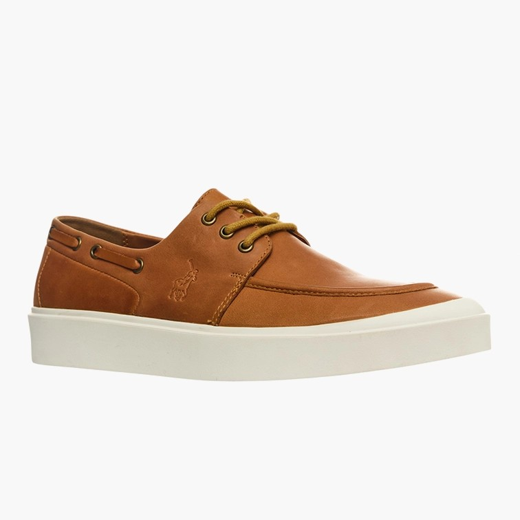 Polo Tan Cemented Lace Up Boat Shoes