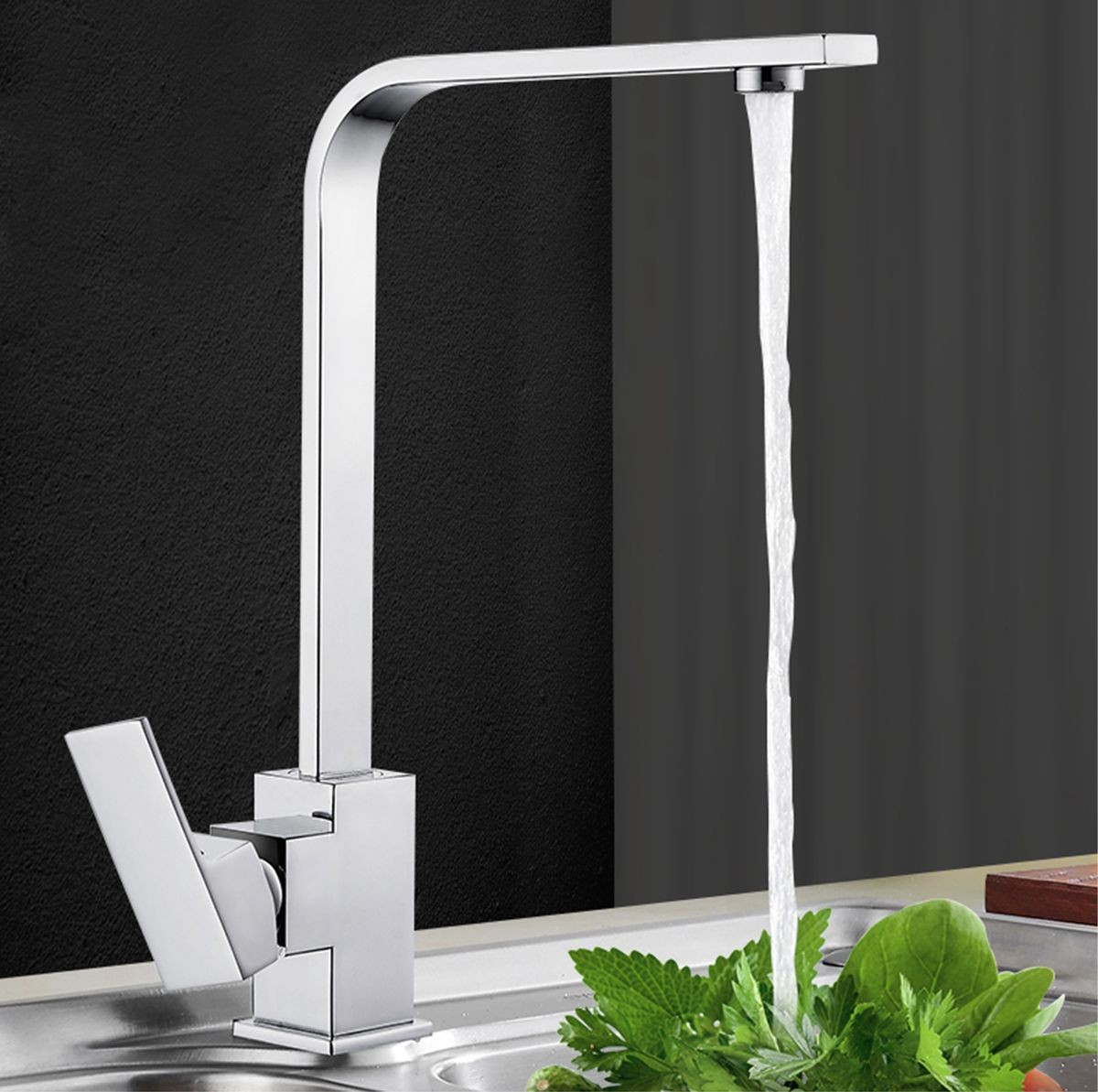 Kitchen Sink Tap Square Chrome