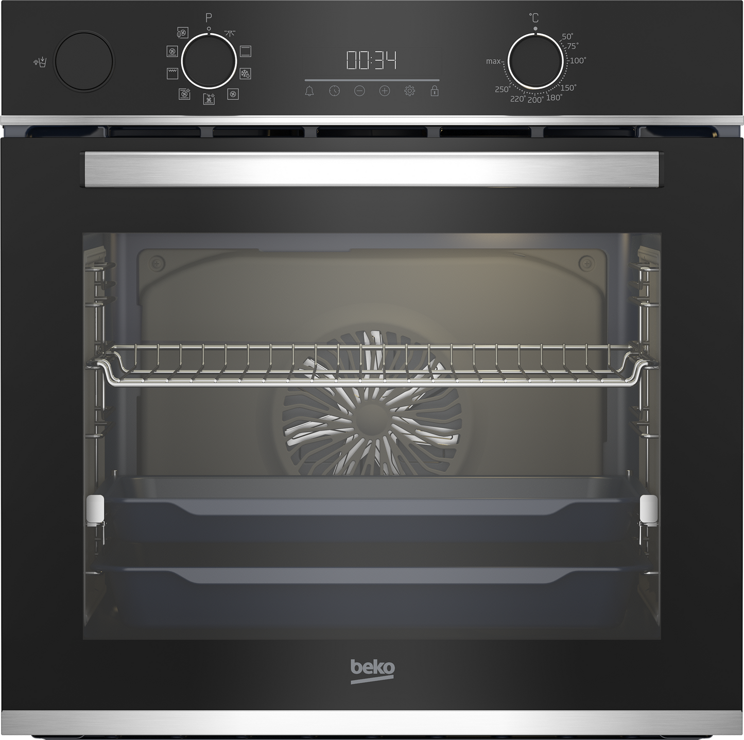 Beko 60cm Built-In Steam Assist Oven Black BBIS13300XMSE