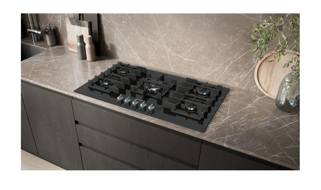 Siemens iQ500 90cm Black Tempered Glass Gas Hob – EP9A6QI40M