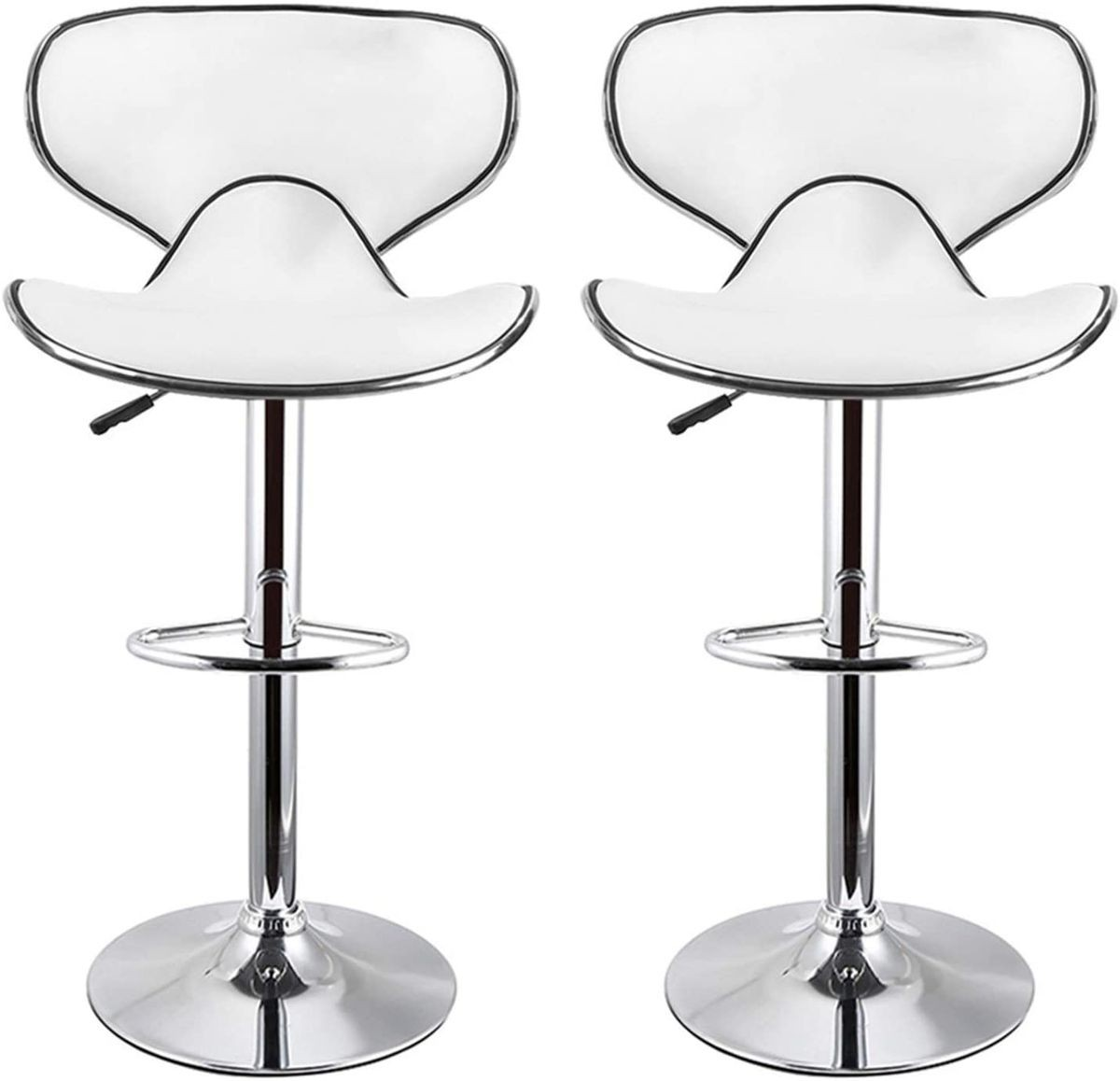 Leather Bar Stool (Finish Colour - White)