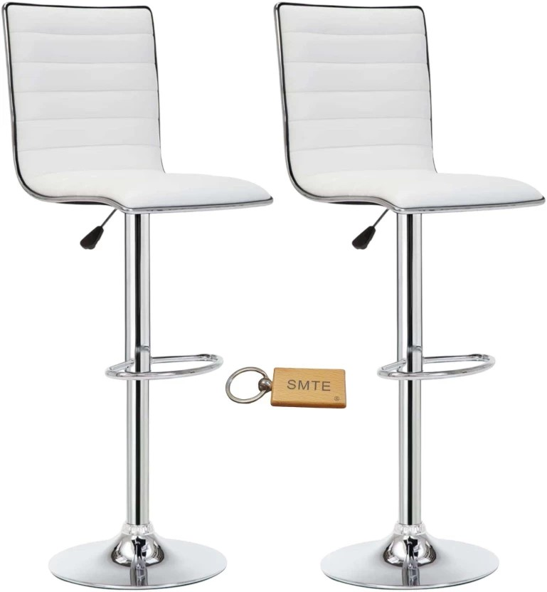 Bar Stool (Finish Colour - White) Set of 2