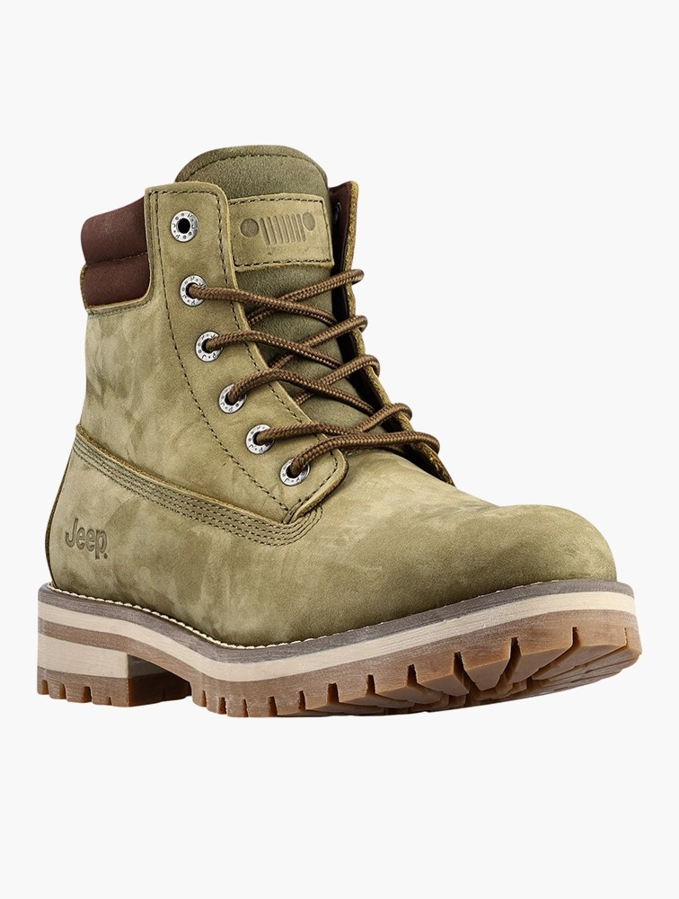 Jeep Olive Leather ruggered worker boot