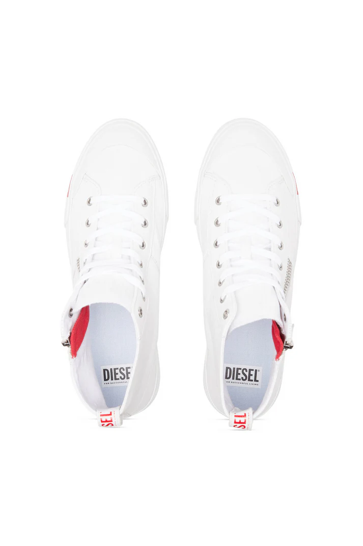 DIESEL - HIGH-TOP SNEAKERS IN PREMIUM LEATHER