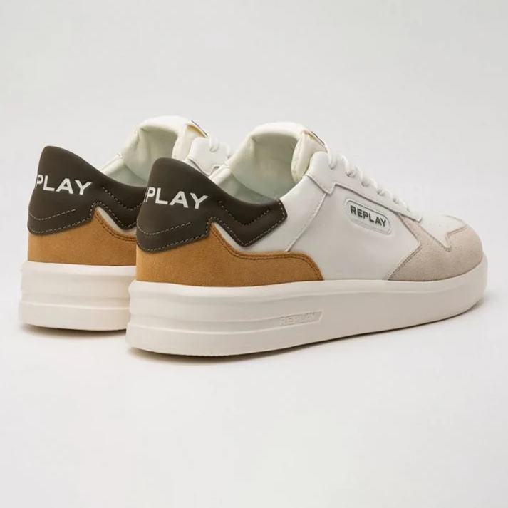 Replay - University M Court Mix Leather Sneakers