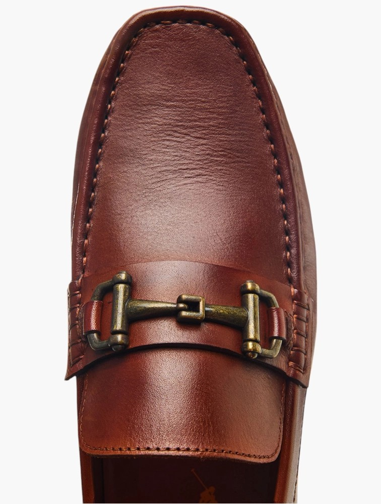 Polo Brown Horsebit Driver Slip On Loafers