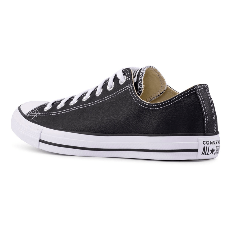 Converse All Star Leather Black White Sneakers LESonline