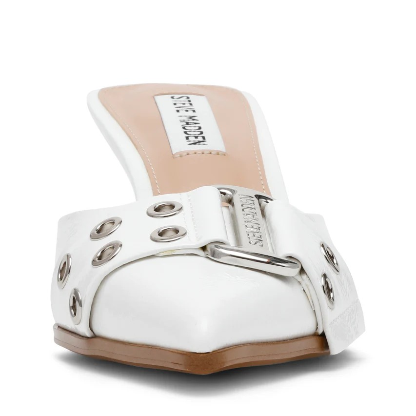 Steve Madden Hiatus White Crinkle Patent