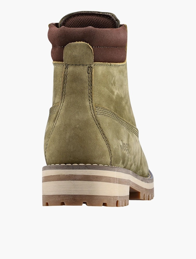 Jeep Olive Leather ruggered worker boot