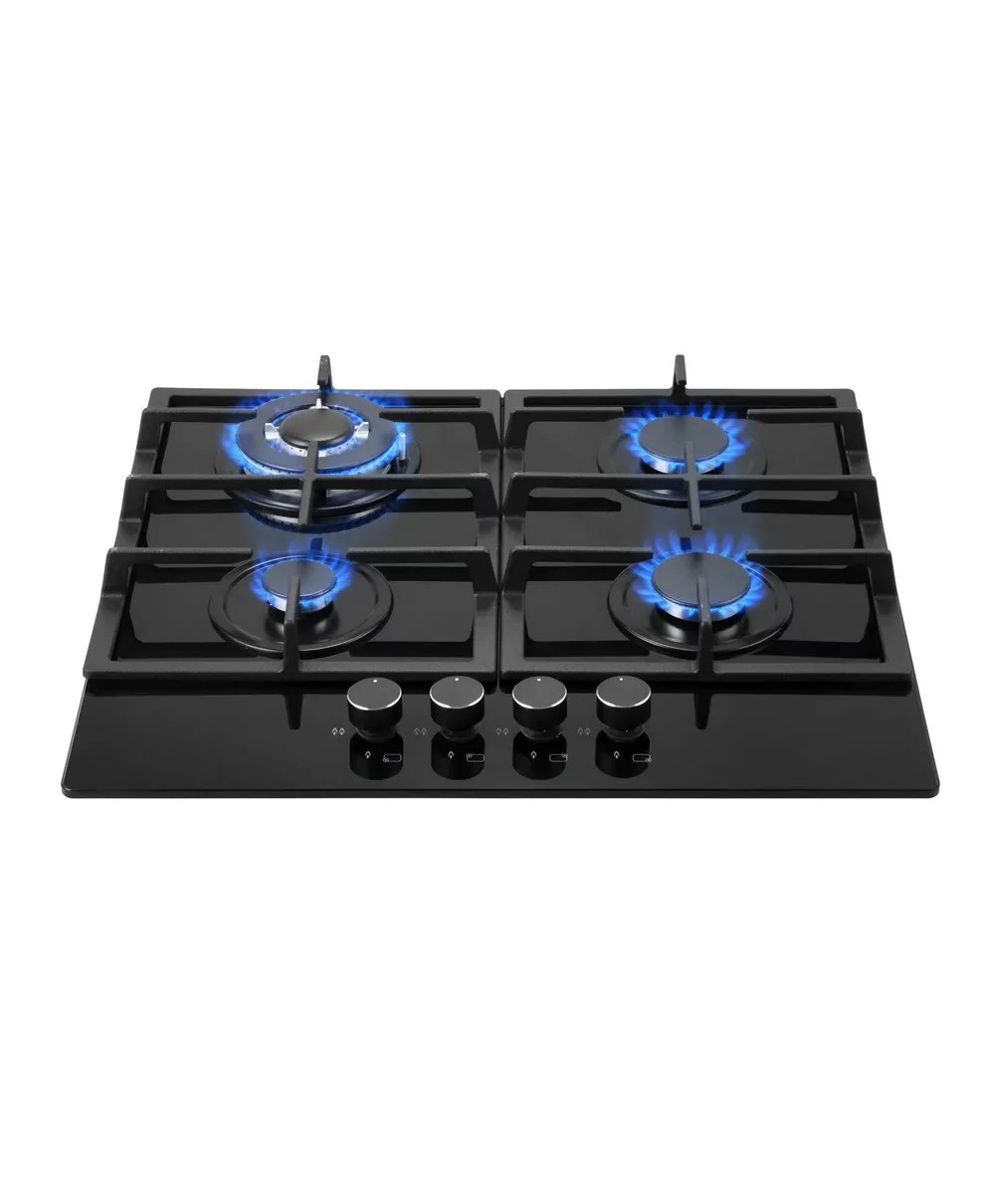 Totai 4 Burner Gas Glass Hob - 26/GOG4BNR