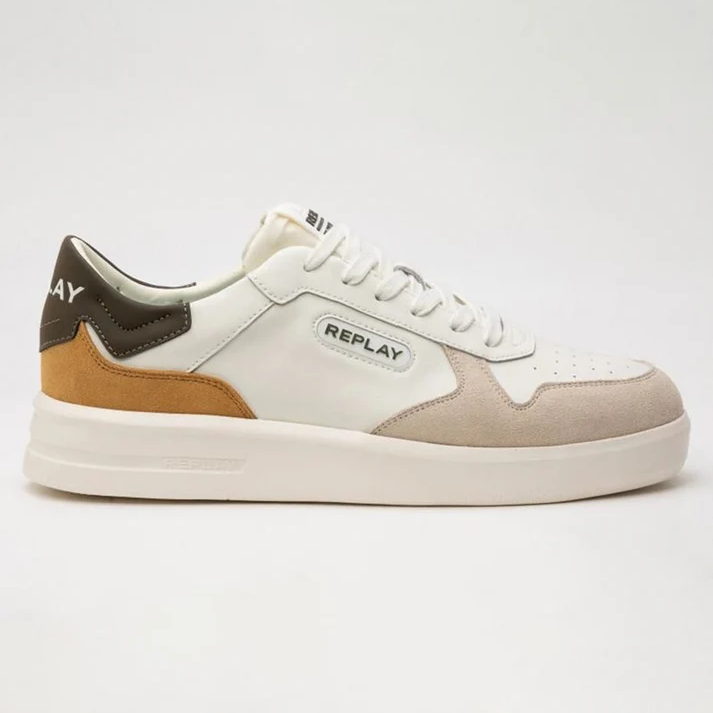 Replay - University M Court Mix Leather Sneakers