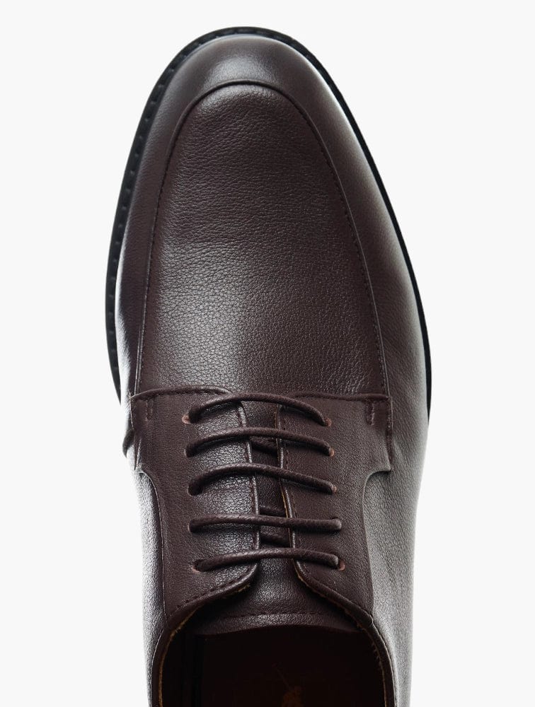 Polo Pebbled Derby Lace Up Brown