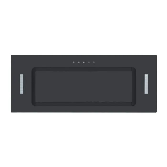 Falco 75cm Black Glass Built-In Extractor - FAL-75-BIG-B