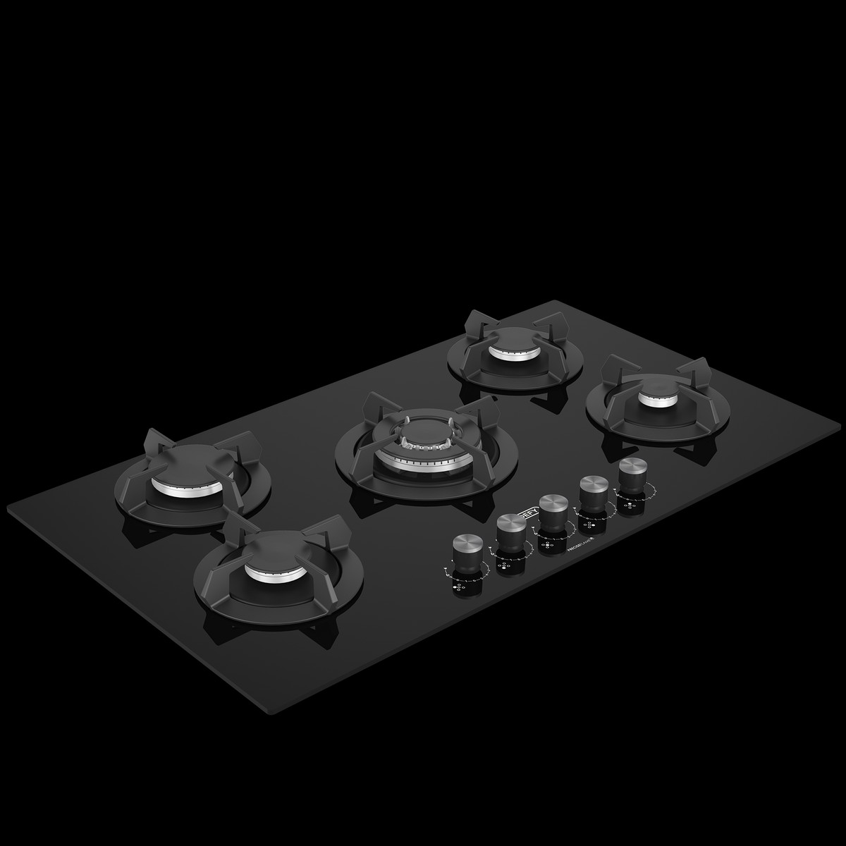 Defy 90cm Black Gas on Glass Hob - DHG905