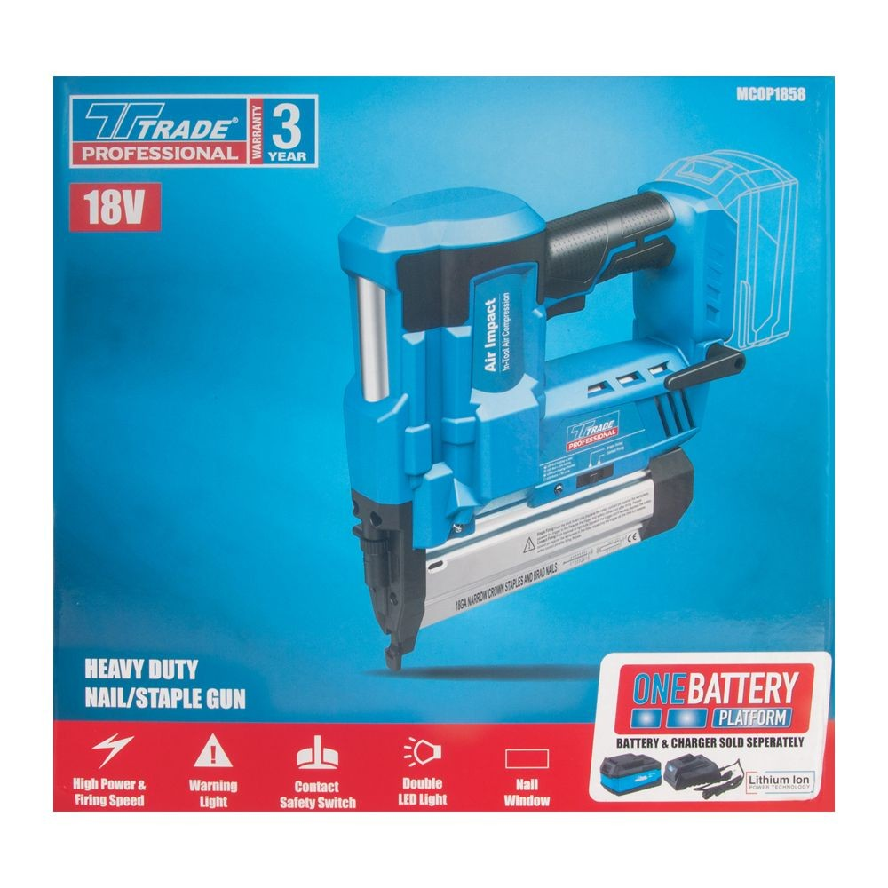 Trade Professional 18V Heavy Duty Nail & Staple Gun