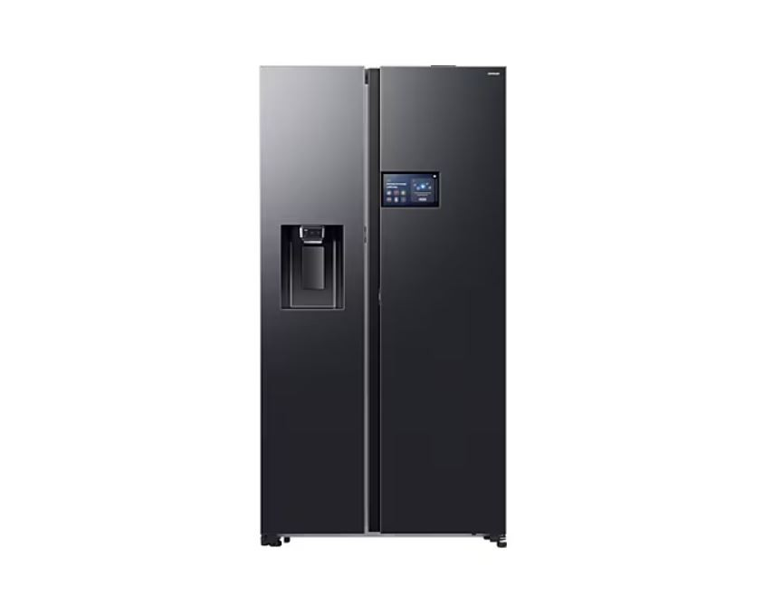 Samsung 594l Black Bespoke AI Side By Side Fridge Freezer with 9″ AI Home Screen – RS90F64D2FFA