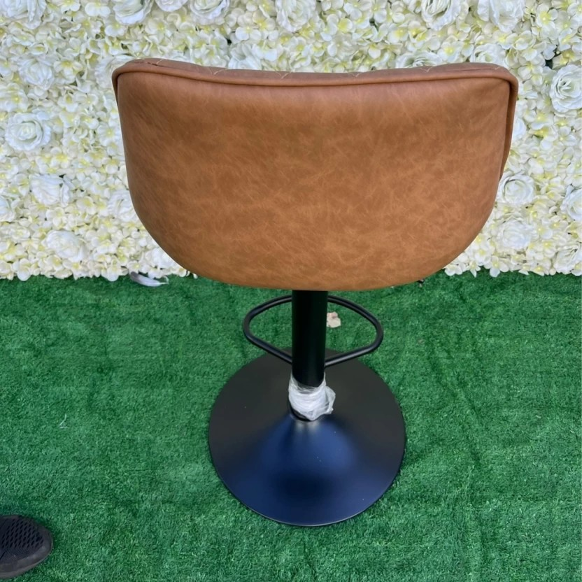 Leather Bar Chair (Finish Colour - brown)