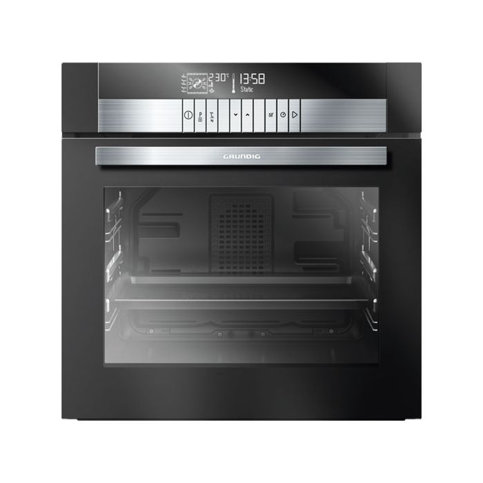 Grundig 60cm Black Steam Assist Electronic Multifunction Oven