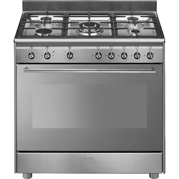 Smeg 90cm Stainless Steel Full Gas Stove SSA91GGX9