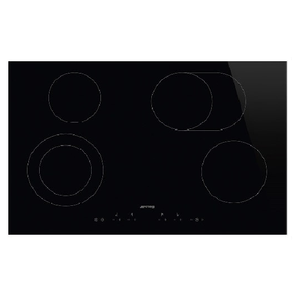 Smeg 77cm Ceramic Black Glass Hob - SE384EMTD