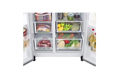 Side by Side Refrigerator with Uvnano™ - GC-J257SLSS