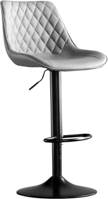 Leather Bar Chair  (Finish Colour - Grey)