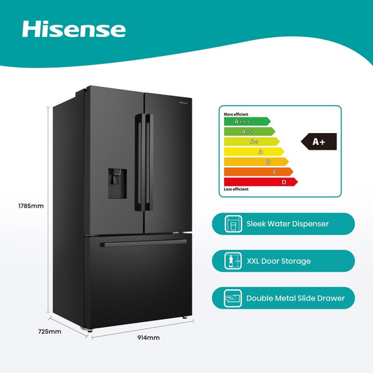 Hisense 575L Smart Frost Free French Door Fridge & Drawer with Inverter  H760FSB-