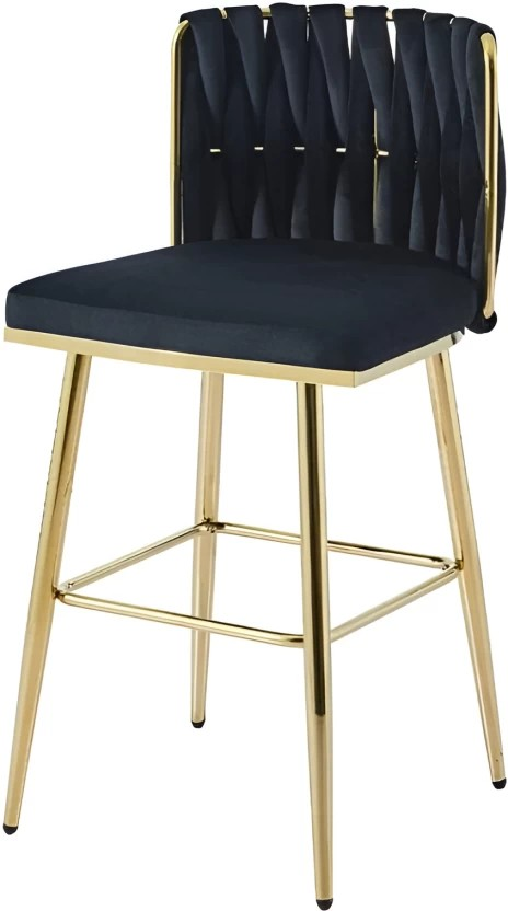 Fabric Bar Chair  (Finish Colour - Black)