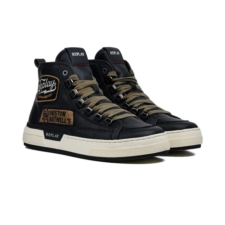 REPLAY RAILY CUSTOM BLACK SNEAKER