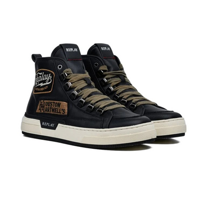 REPLAY RAILY CUSTOM BLACK SNEAKER