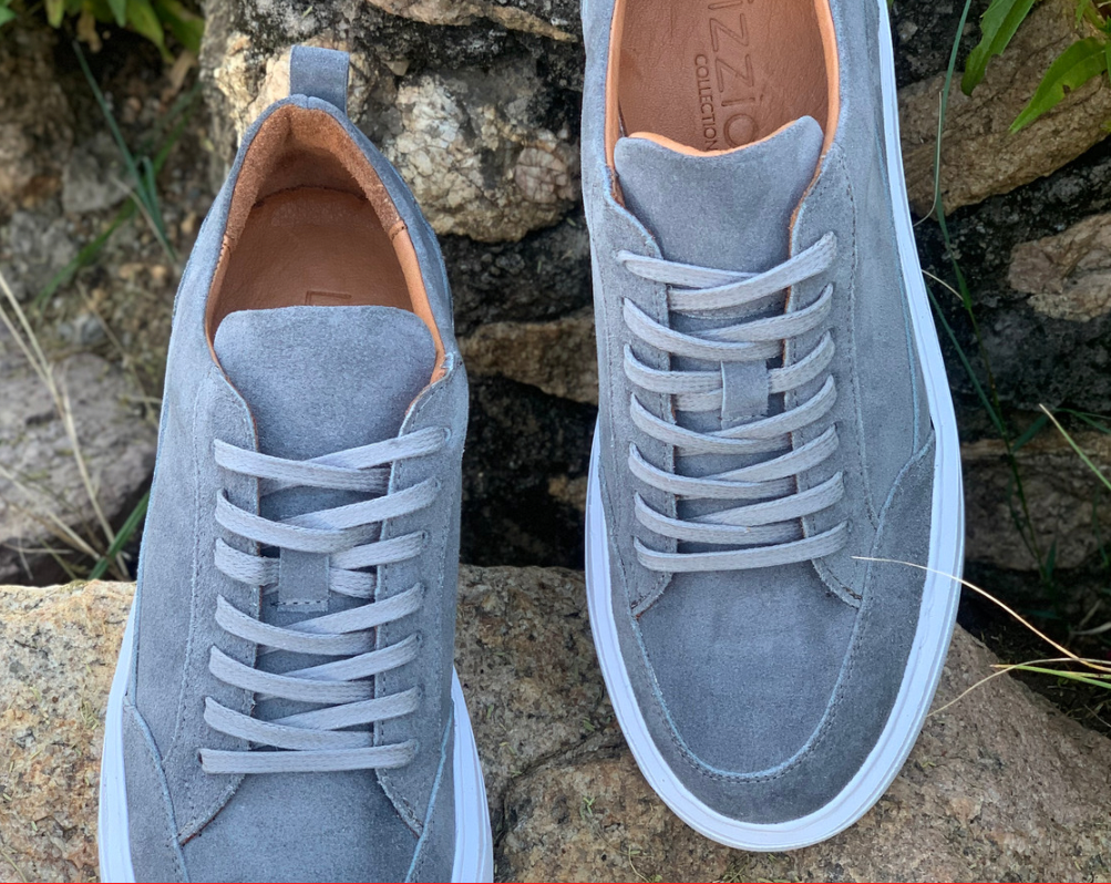 LIZZIO-Grey Jacks Suede Leather Men Sneakers