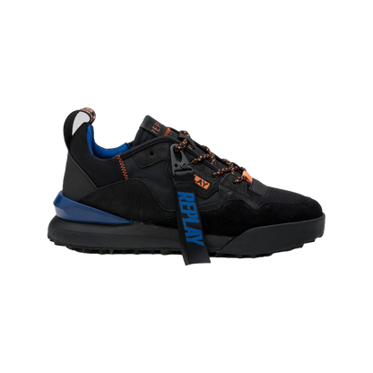 Replay Mens Field Master Shoes Black Orange