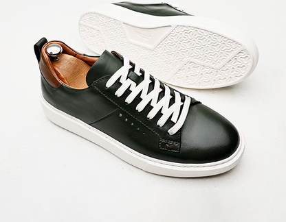 LIZZIO-Green Dean Leather Sneakers