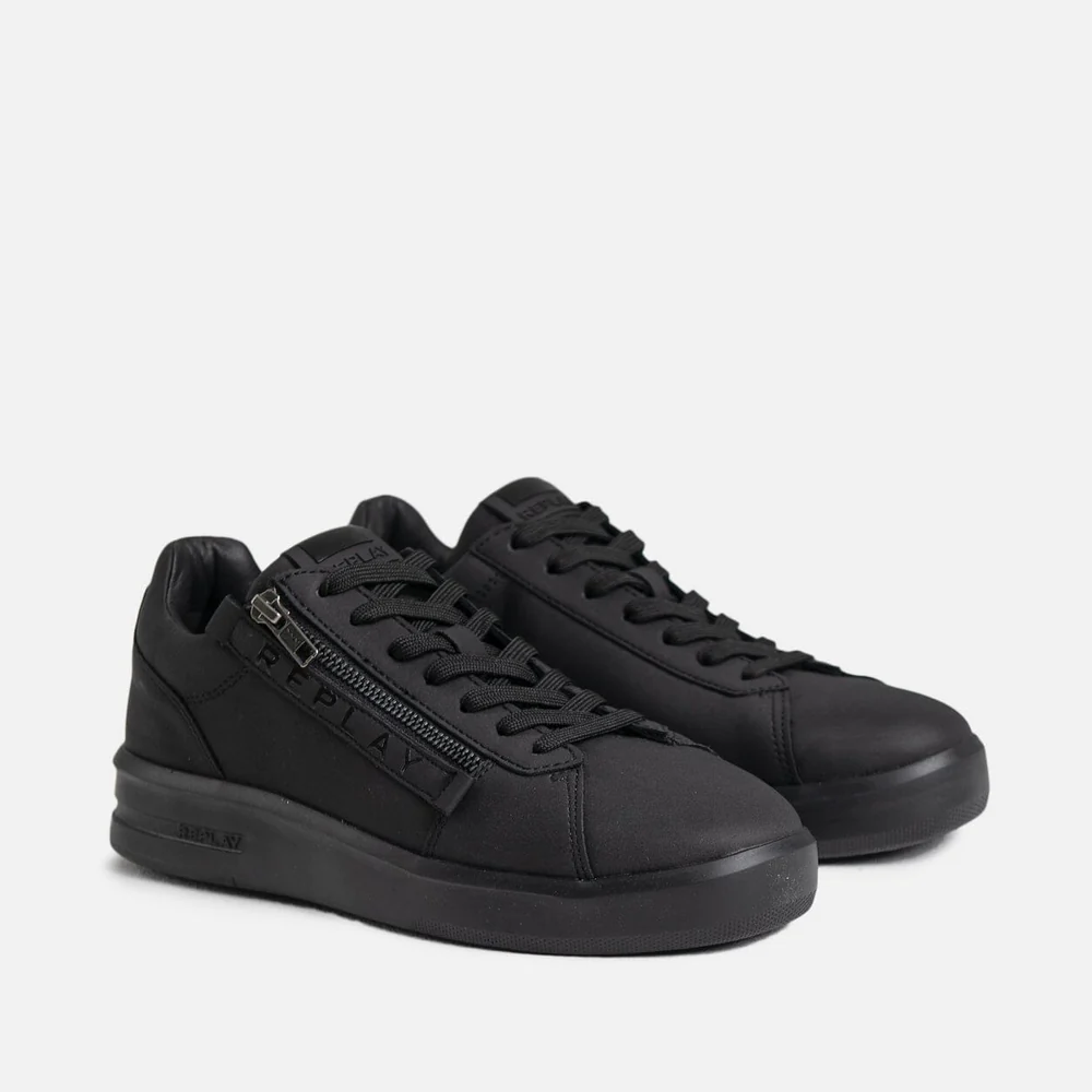 Replay University Zip Black Sneakers