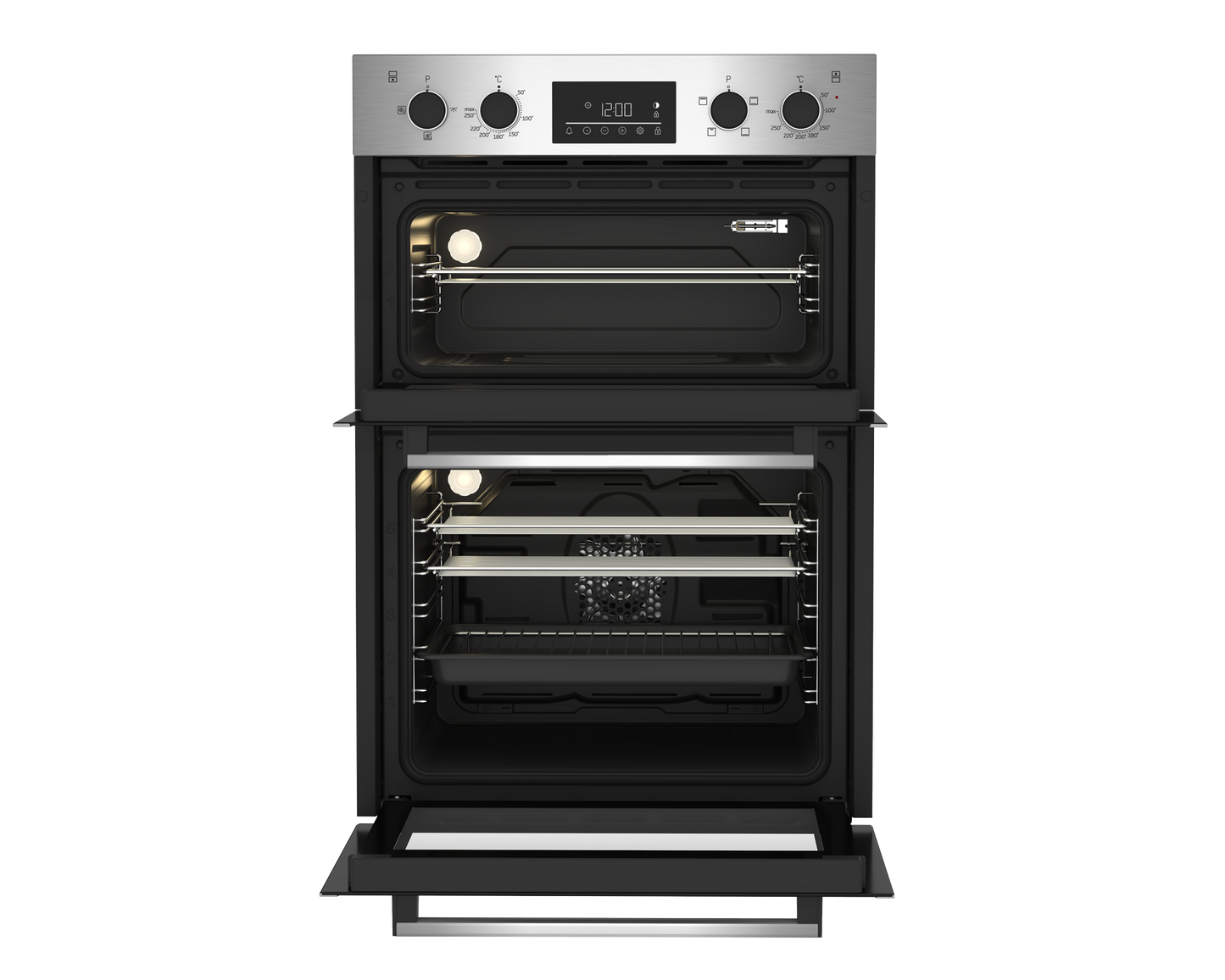 Beko 60cm Stainless Steel Multifunction Built-in Double Oven – BBDF26300X