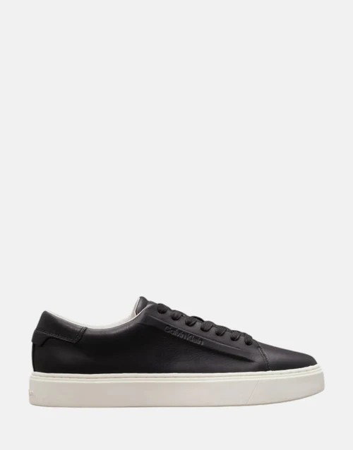 Calvin Klein Low Top Lace Up Black Sneakers