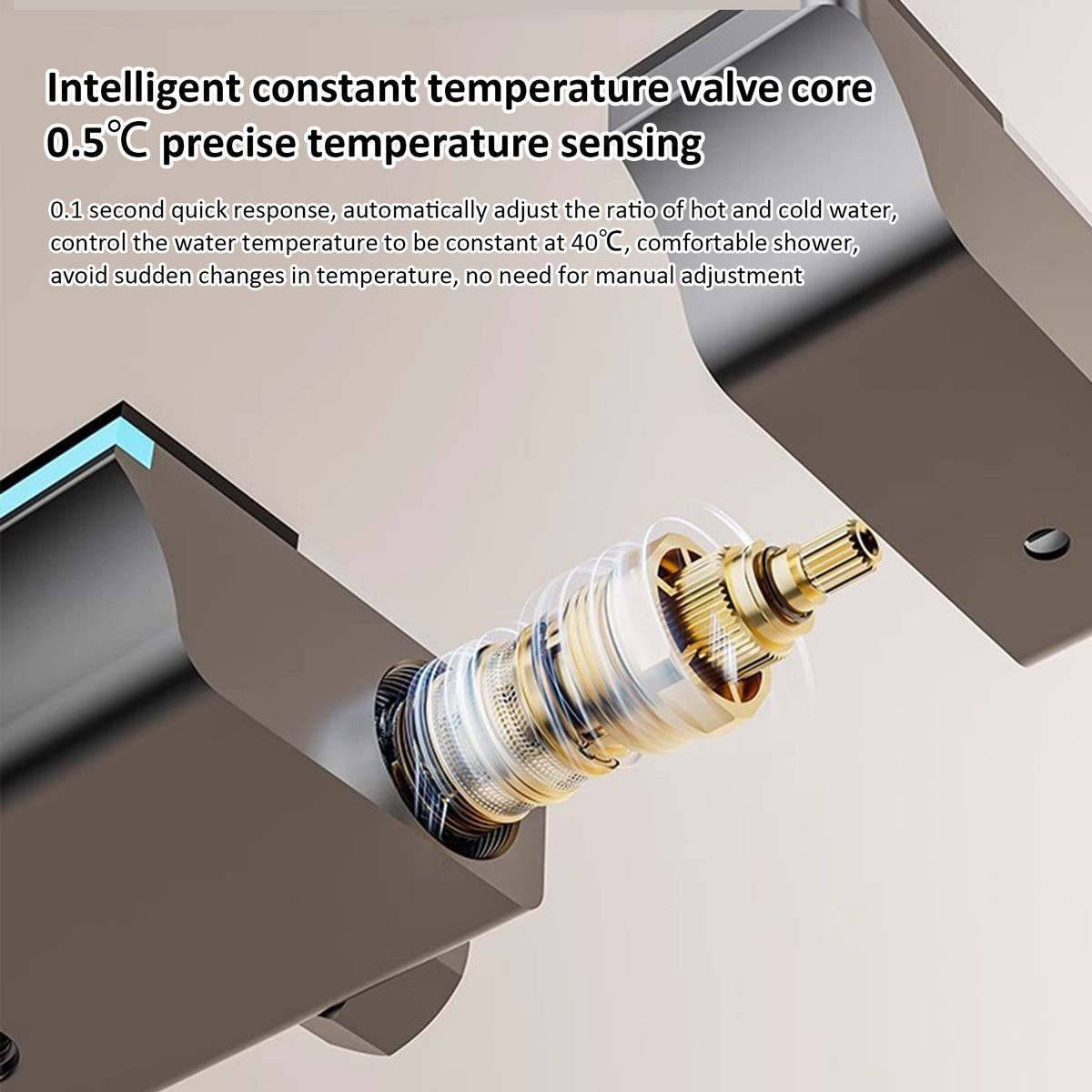 Thermostatic Rainfall Bath Shower