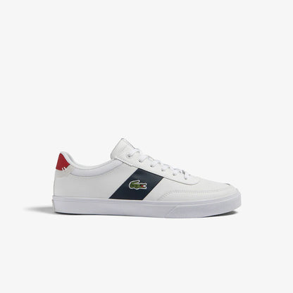 LACOSTE - MEN'S COURT-MASTER PRO TEXTILE HEEL POP TRAINERS