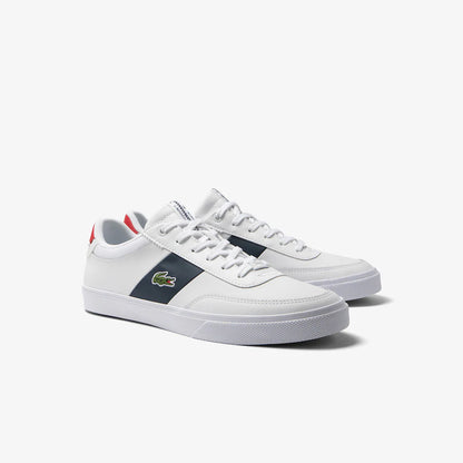 LACOSTE - MEN'S COURT-MASTER PRO TEXTILE HEEL POP TRAINERS