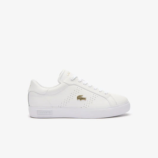 LACOSTE-WOMEN'S POWERCOURT 2.0 LEATHER TRAINERS