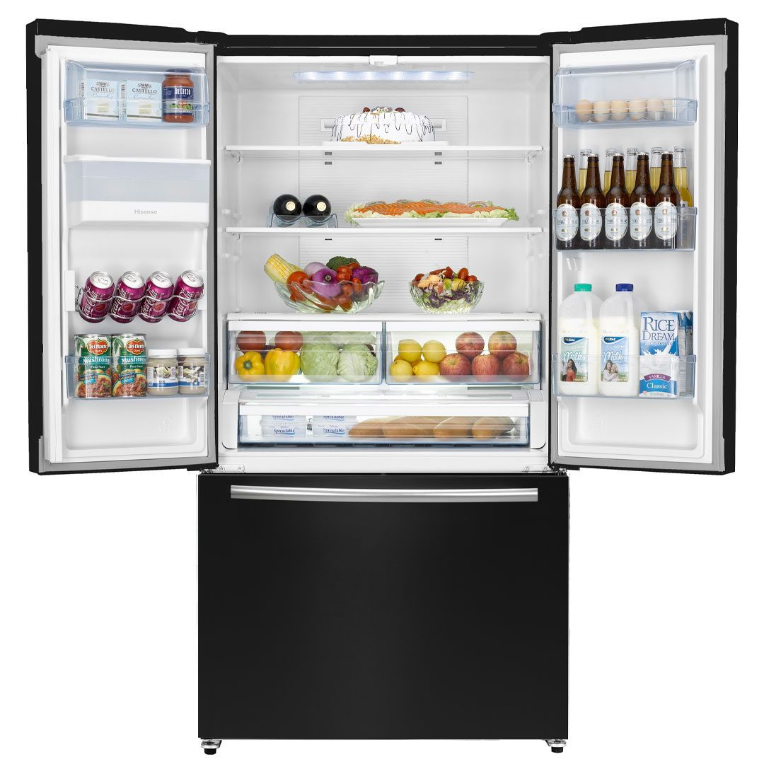 Hisense 536L Black (Graphite) Stainless Steel French Door Fridge - H720FSB-WD