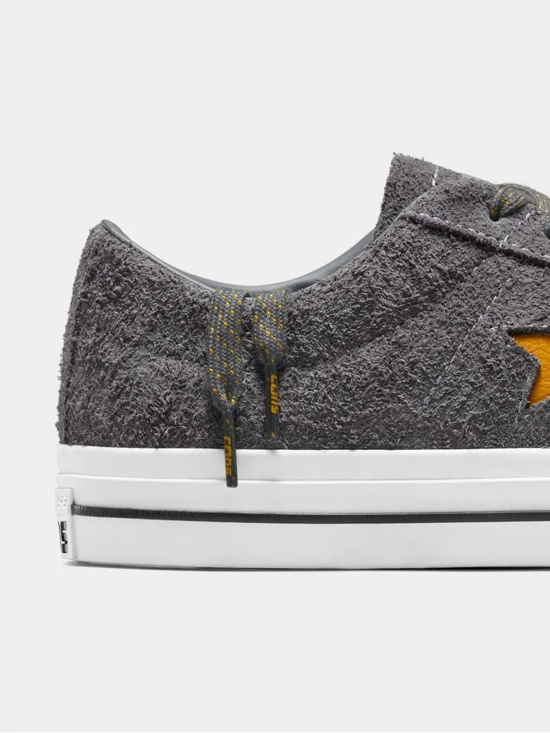 Converse Men's One Star Pro Grey/Yellow Sneaker