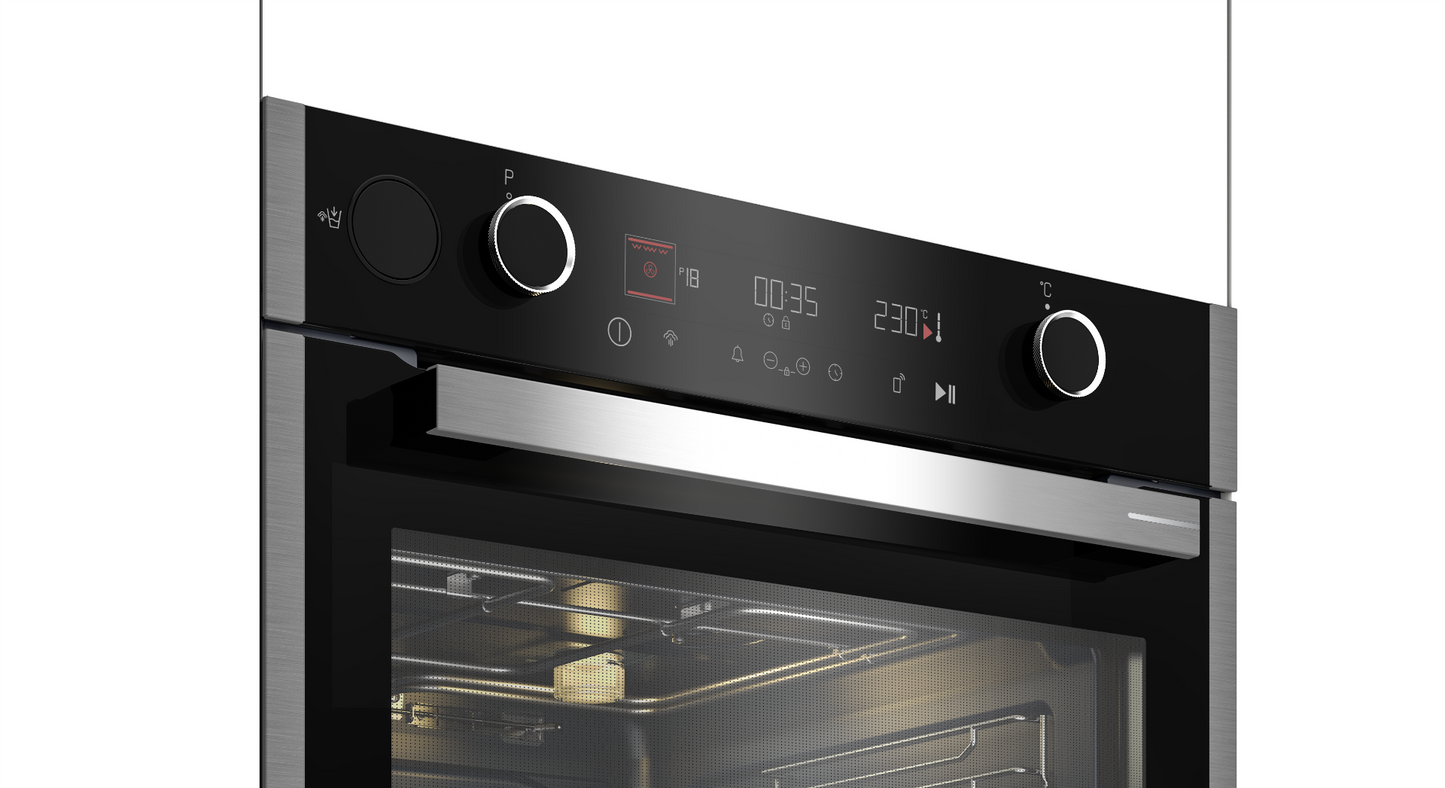 Grundig 60cm SmartAero Pro Steam Assisted Oven Inox